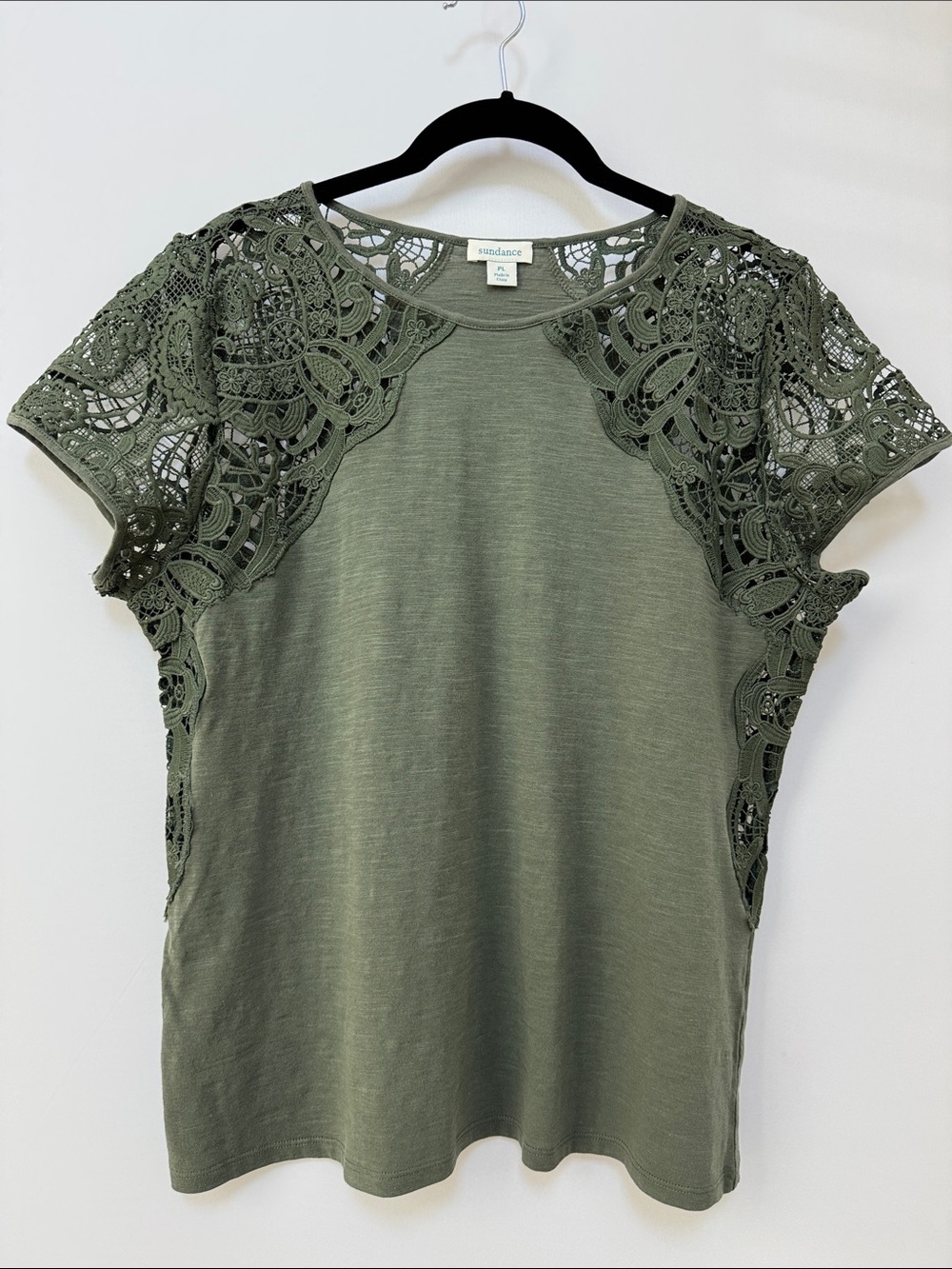 Sundance Top With Lace Cap Sleeves
